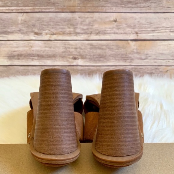 UGG Celia Chestnut Suede Heeled Sandals - Picture 7 of 8